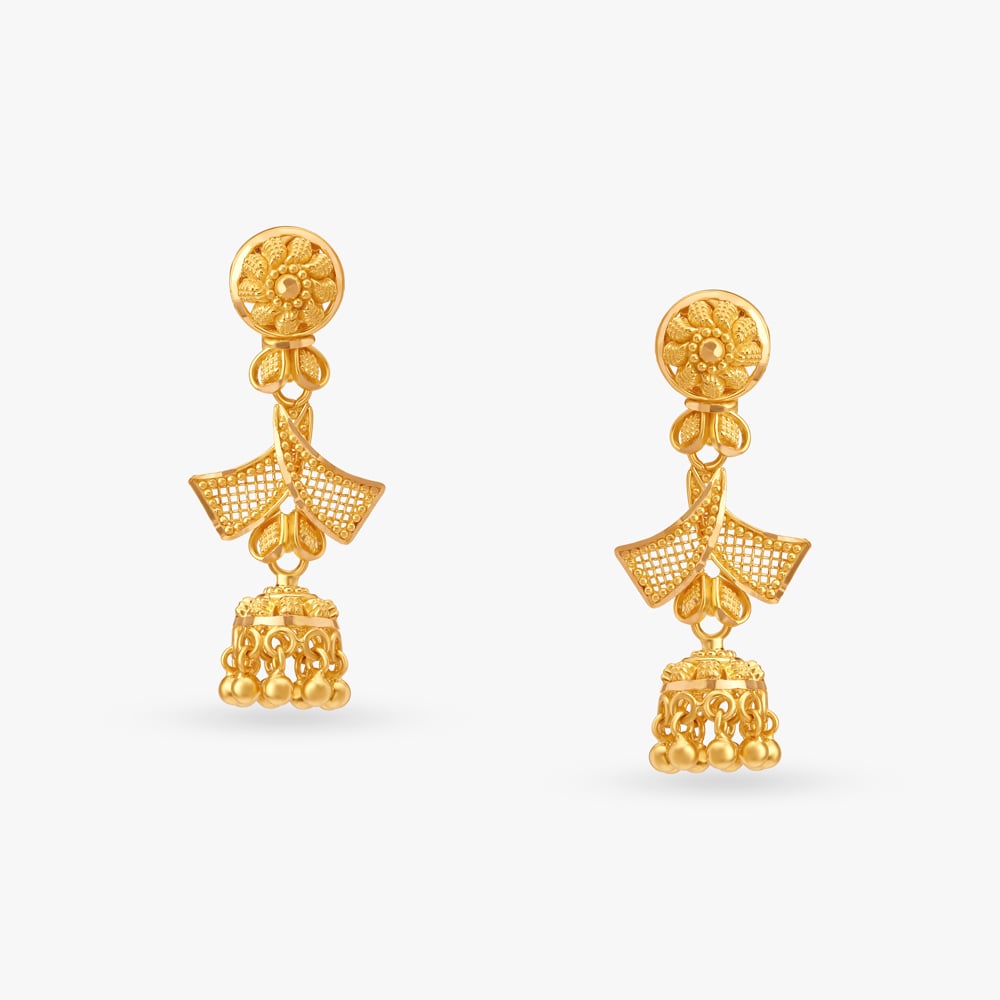 Mia by Tanishq 14KT Yellow Gold Stud Earrings for Women : Amazon.in:  Jewellery