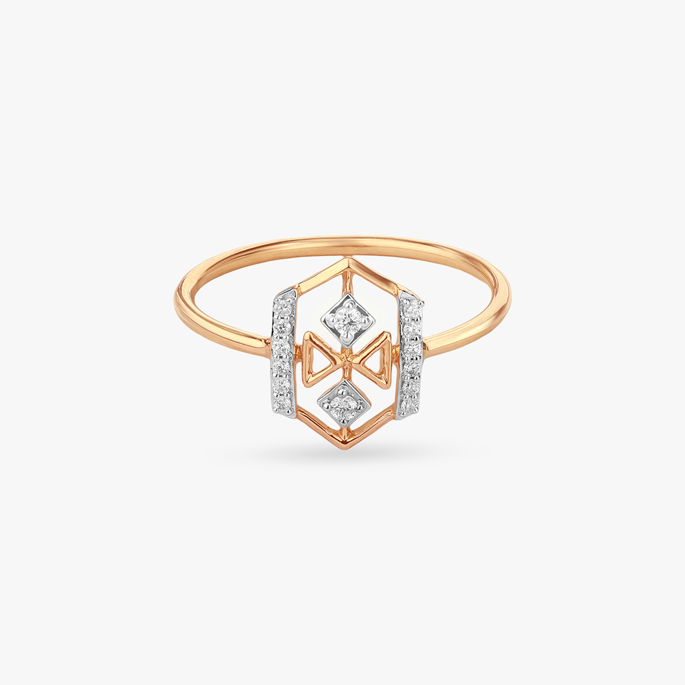 Geometric Gleam Diamond Ring,,hi-res image number null