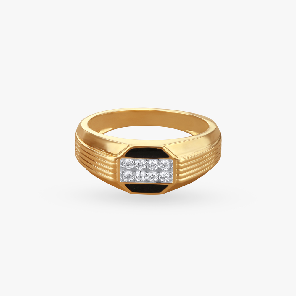 Radiant Panel Diamond Finger Ring for Men,,hi-res image number null