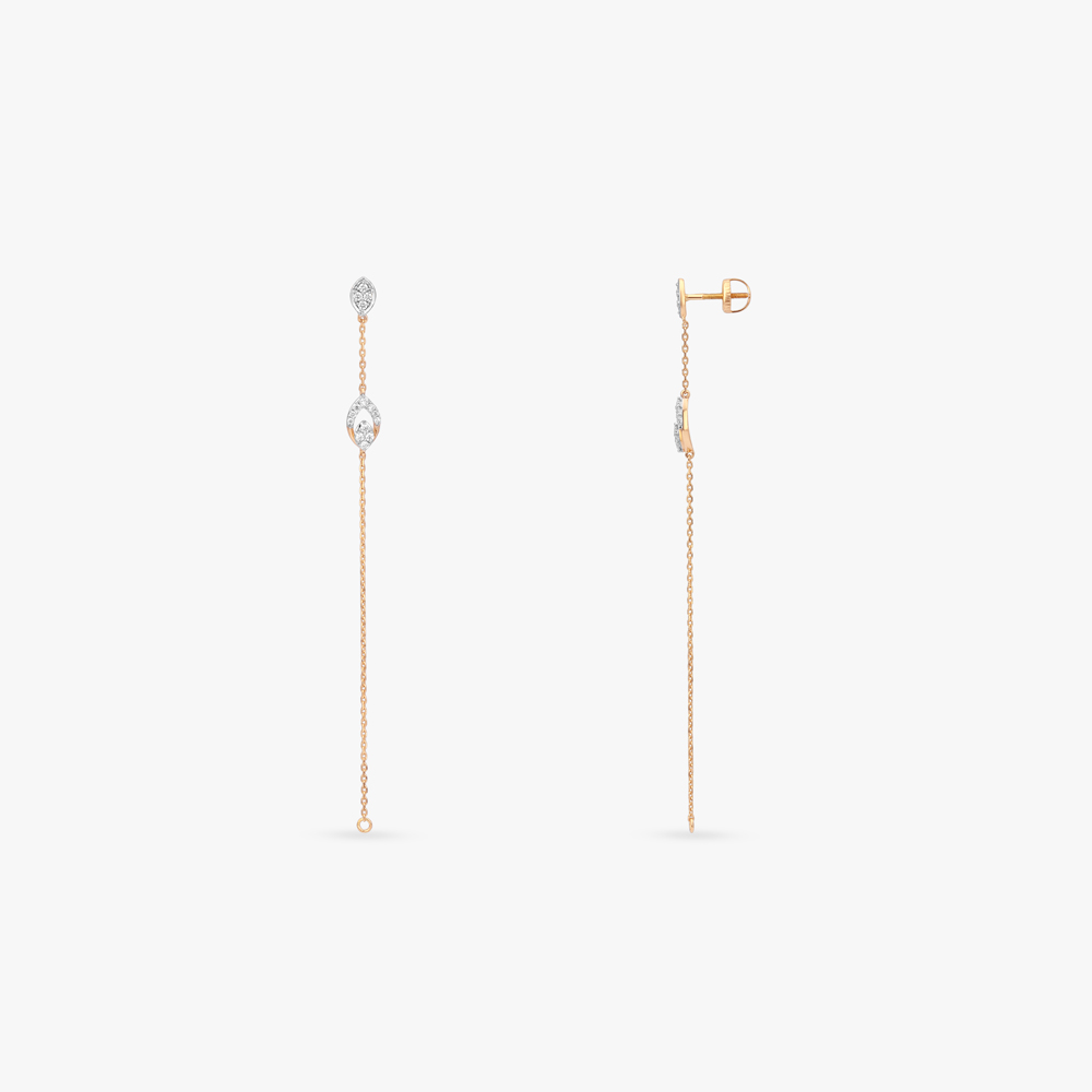 Twin Stream Diamond Drop Earrings,,hi-res image number null