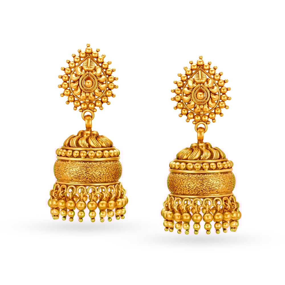 

Antique Traditional Gold Jhumkas