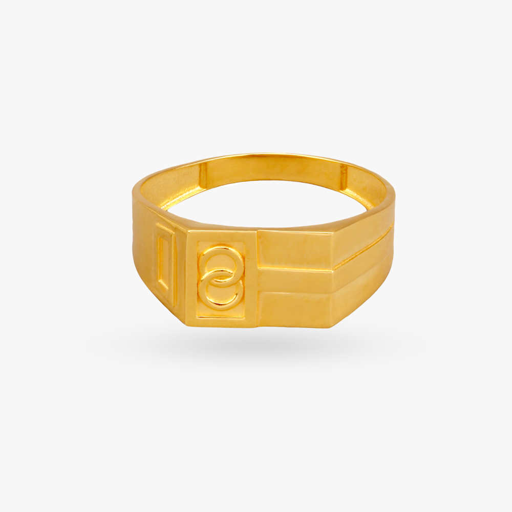 Endless Circle Gold Finger Ring for Men,,hi-res image number null