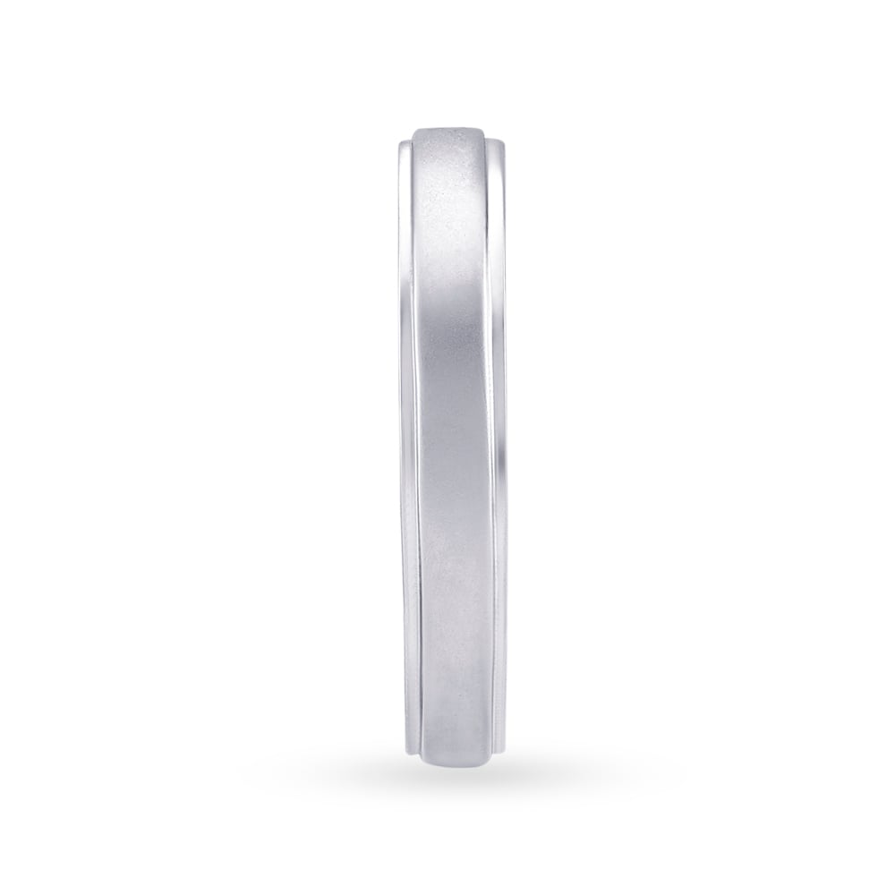 Elegant Textured Platinum Finger Ring,,hi-res image number null