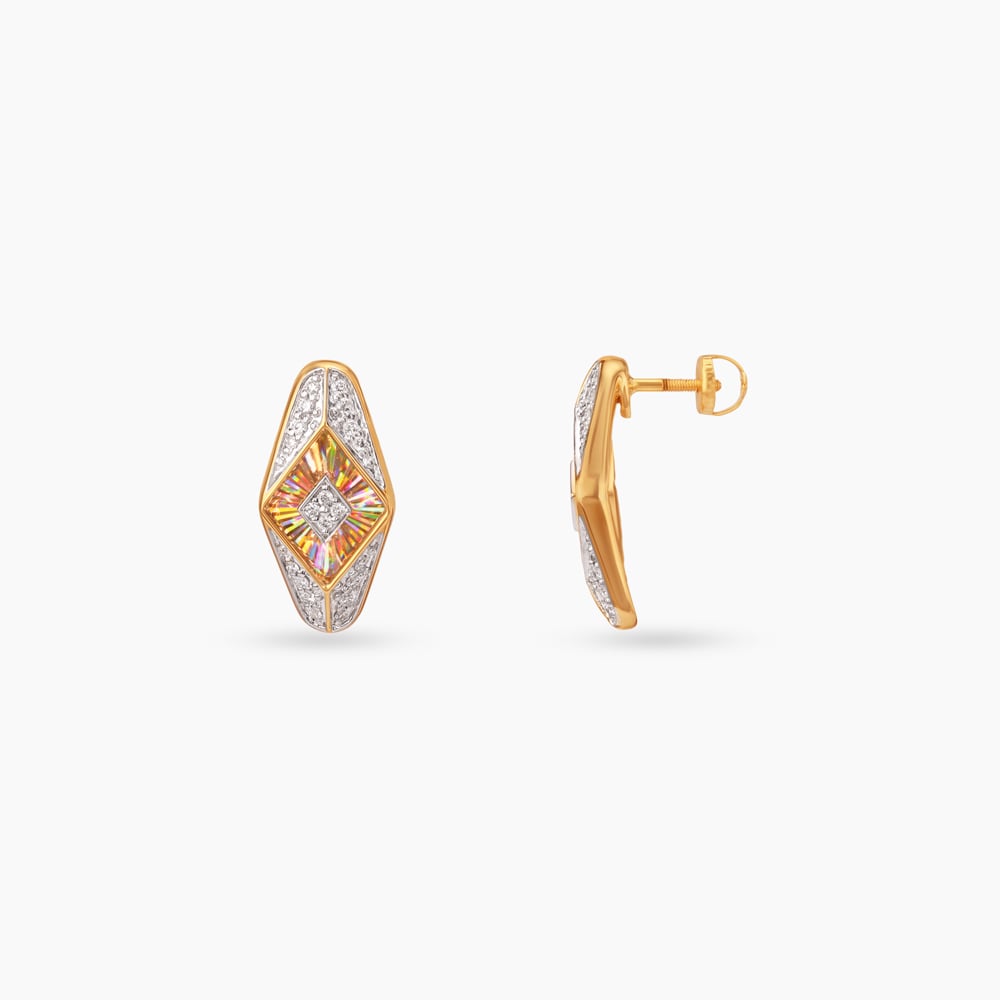Aurora Rays Diamond Stud Earrings,,hi-res image number null