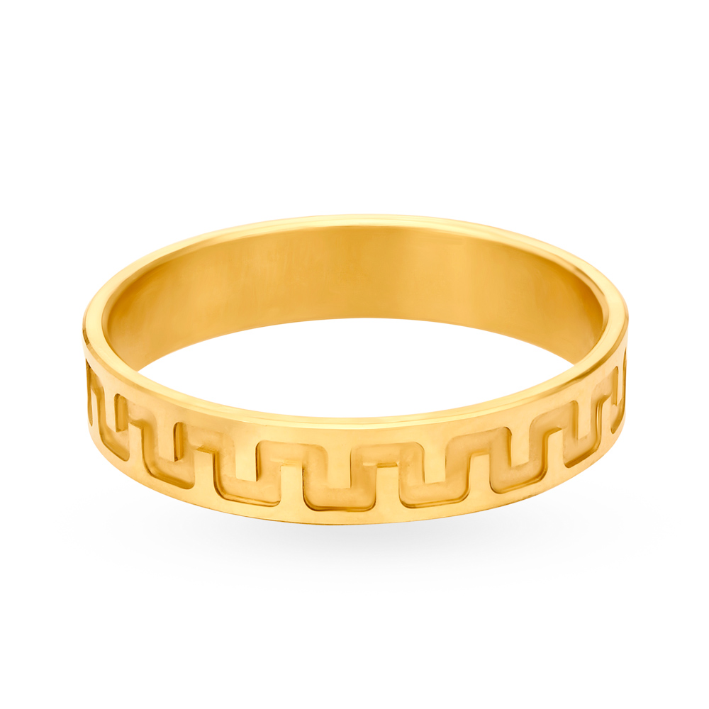 

Scintillating 22 Karat Gold Wave Pattern Finger Ring
