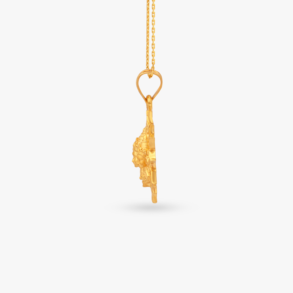 Trinity Bloom Gold Pendant for Men,,hi-res image number null