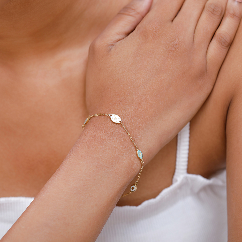 18KT Yellow Gold Charm Of Renewal Bracelet,,hi-res image number null