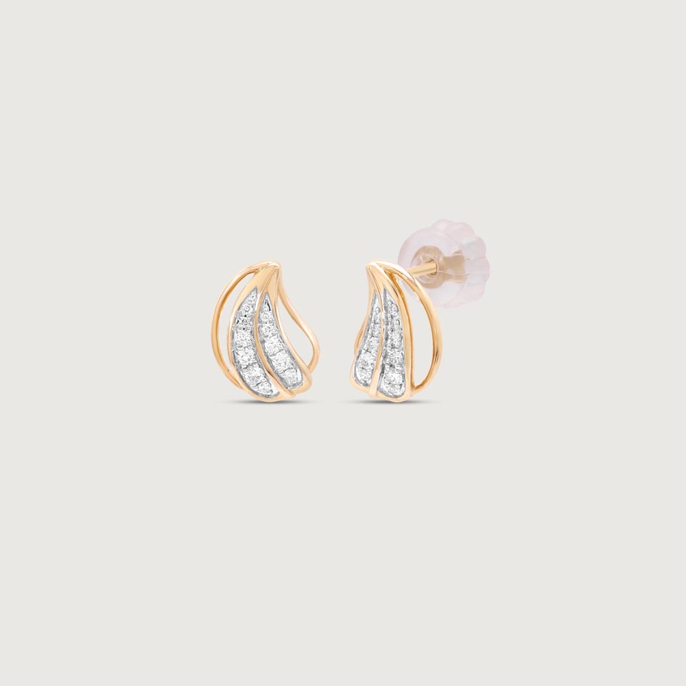 Paisley Shine Diamond Stud Earrings,,hi-res image number null