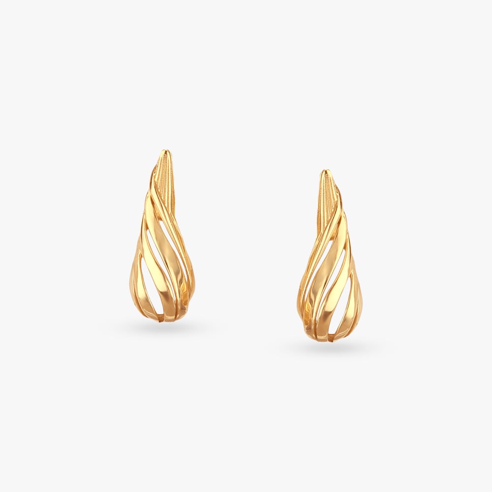 Twisted Gleam Gold Pendant and Earrings Set,,hi-res image number null