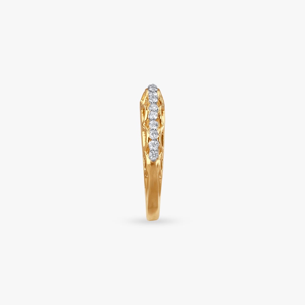 Scalloped Shine Diamond Ring,,hi-res image number null