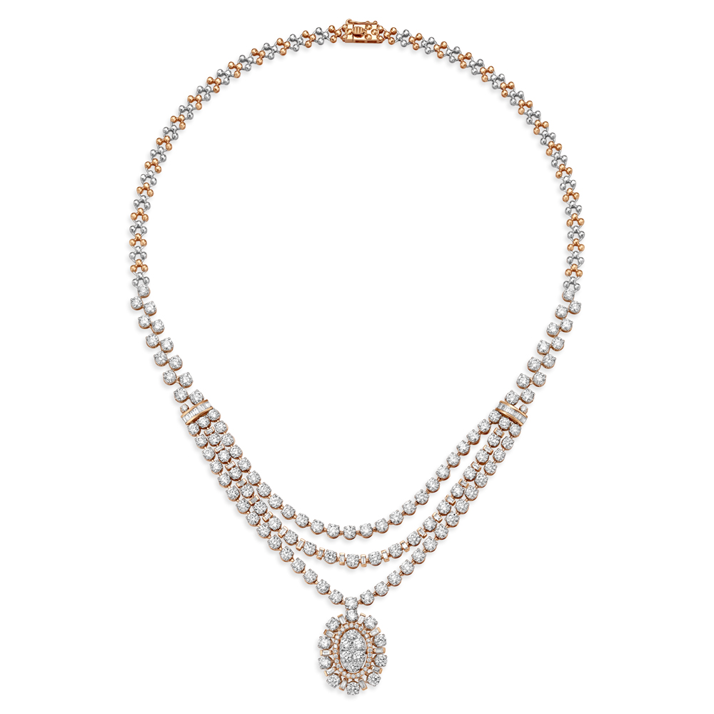 Oval Diamond Necklace