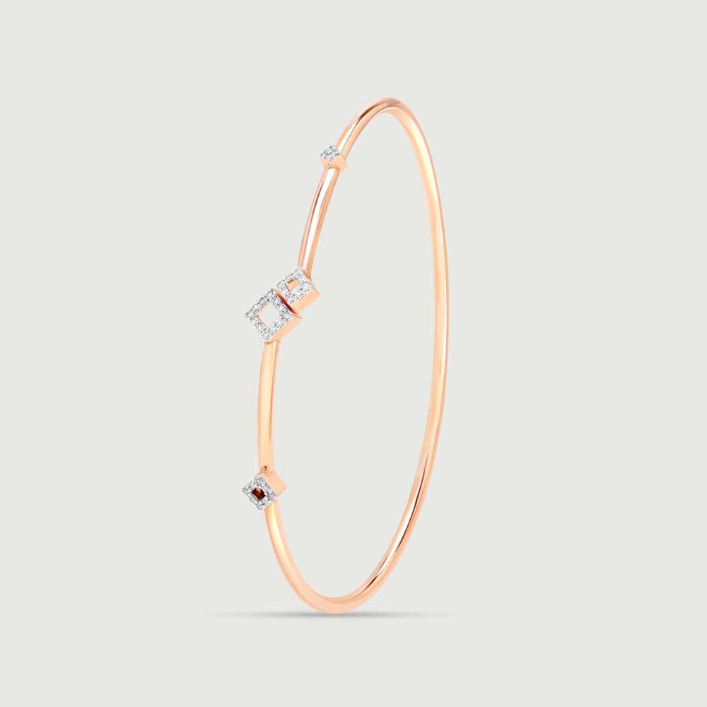 Edgy Glimmer Diamond Bangle,,hi-res image number null
