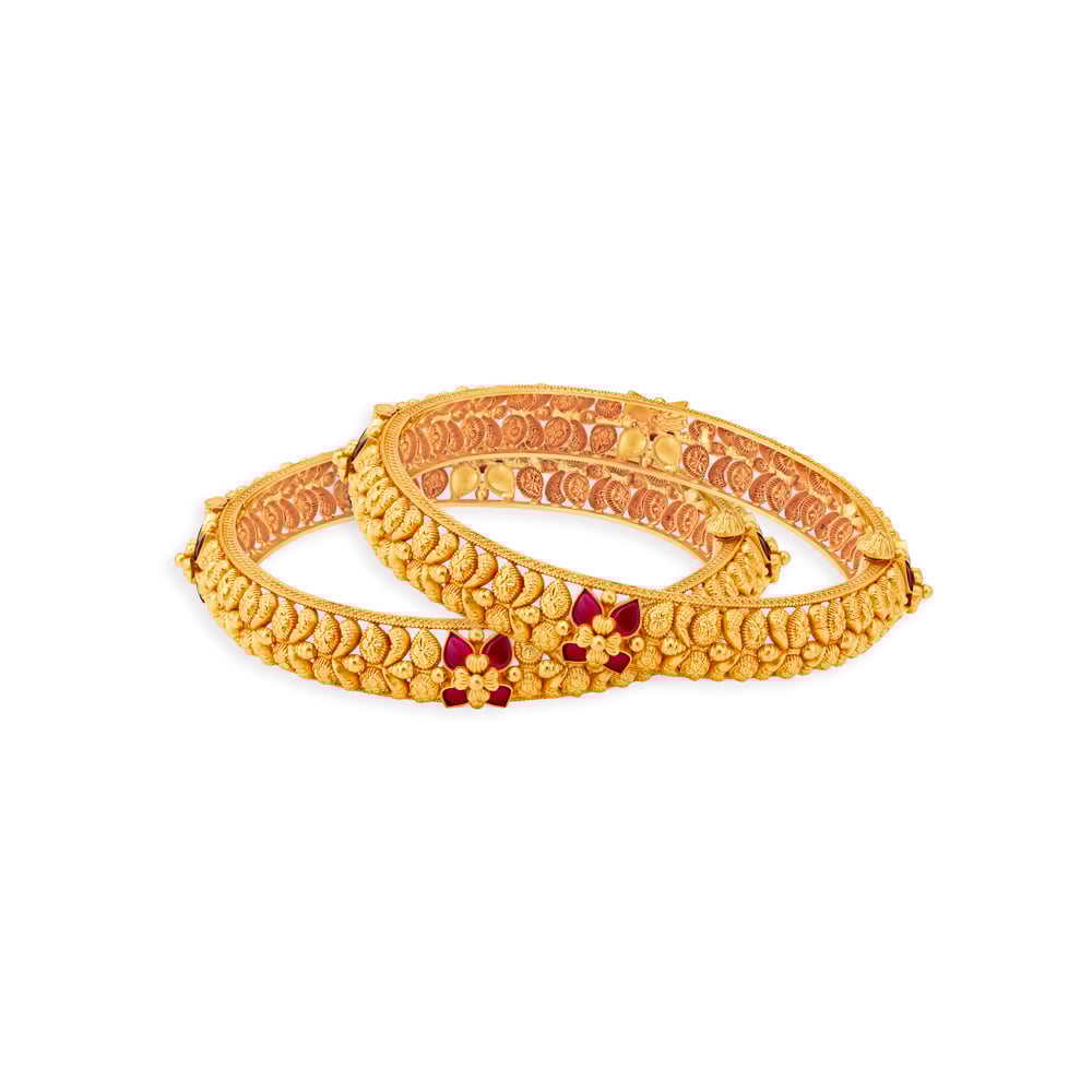

Hypnotic Floral Filigree Bangle