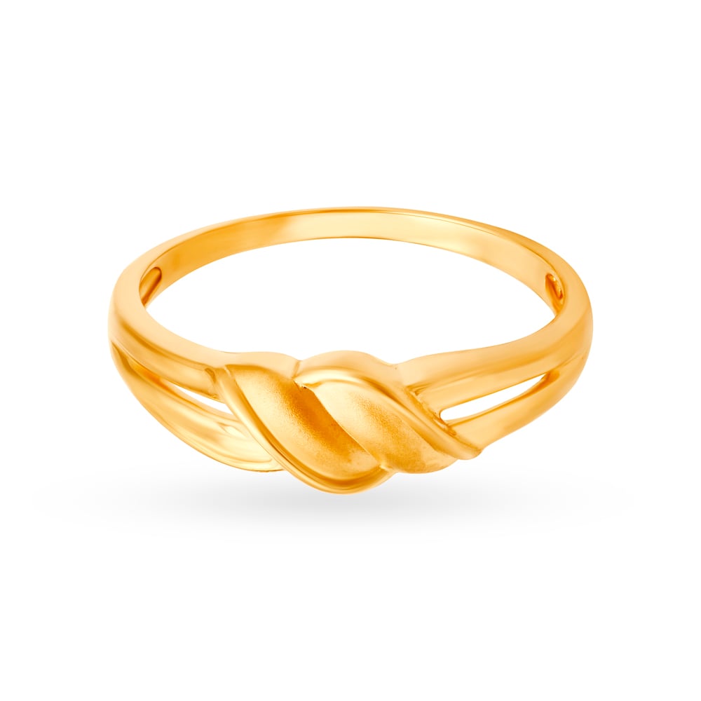 Lovely 22 Karat Gold Dual Leaf Ring,,hi-res image number null