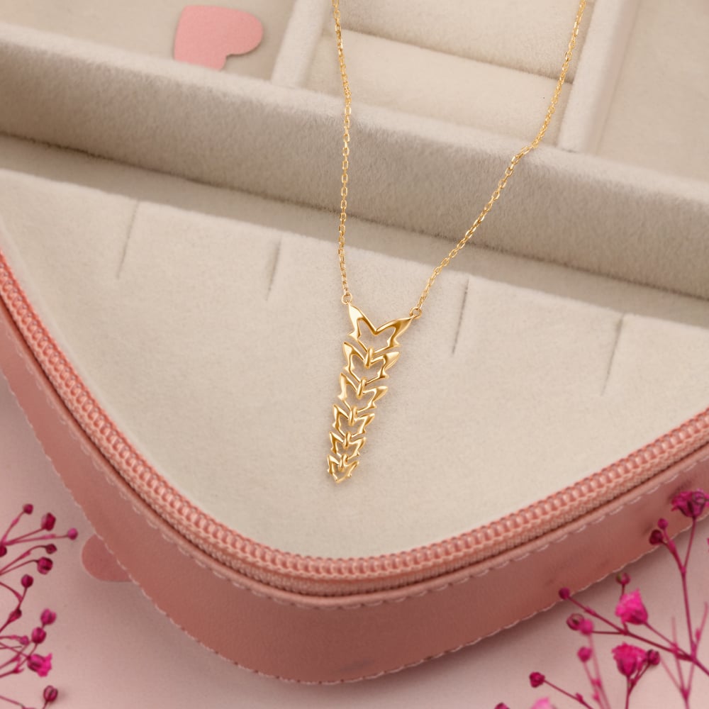 Butterfly Ballet 14KT Yellow Gold Necklace,,hi-res image number null