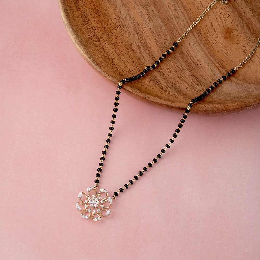 Blooming Bliss Gold and Diamond Mangalsutra,,hi-res image number null