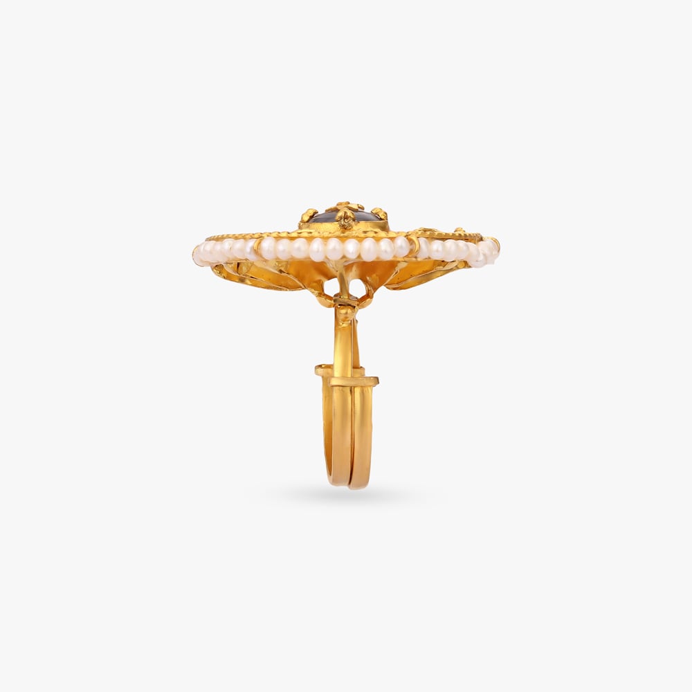 Twilight Bloom Gold Finger Ring,,hi-res image number null