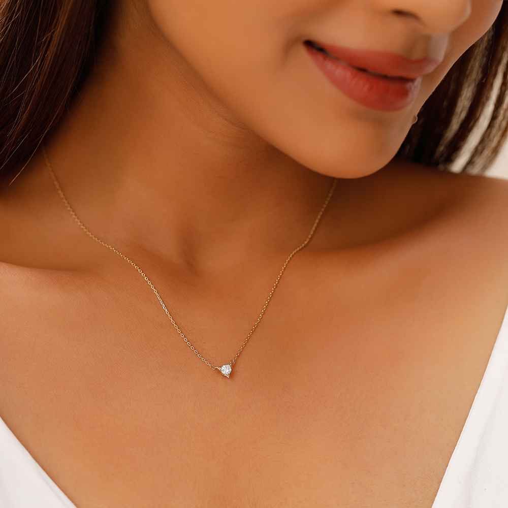 Enchanting Triad Solitaire Pendant with Chain,,hi-res image number null