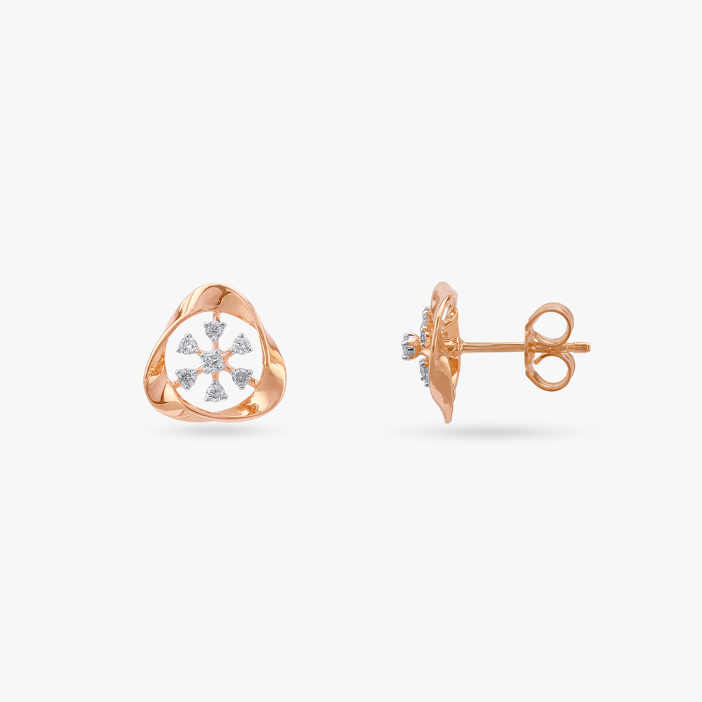 Ros Mosaic Diamond Stud Earrings,,hi-res image number null
