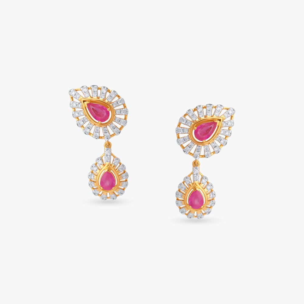 

Structured Spark Diamond Drop Earrings
