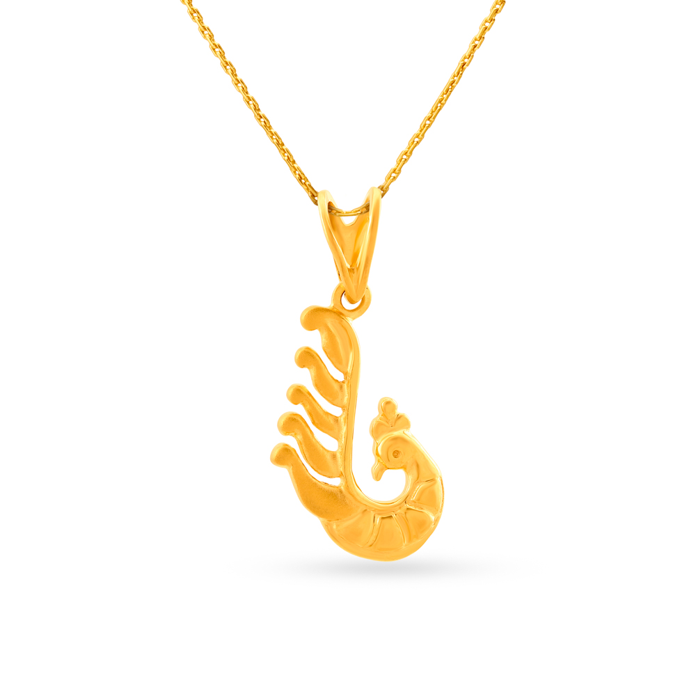Tanishq clearance peacock pendant
