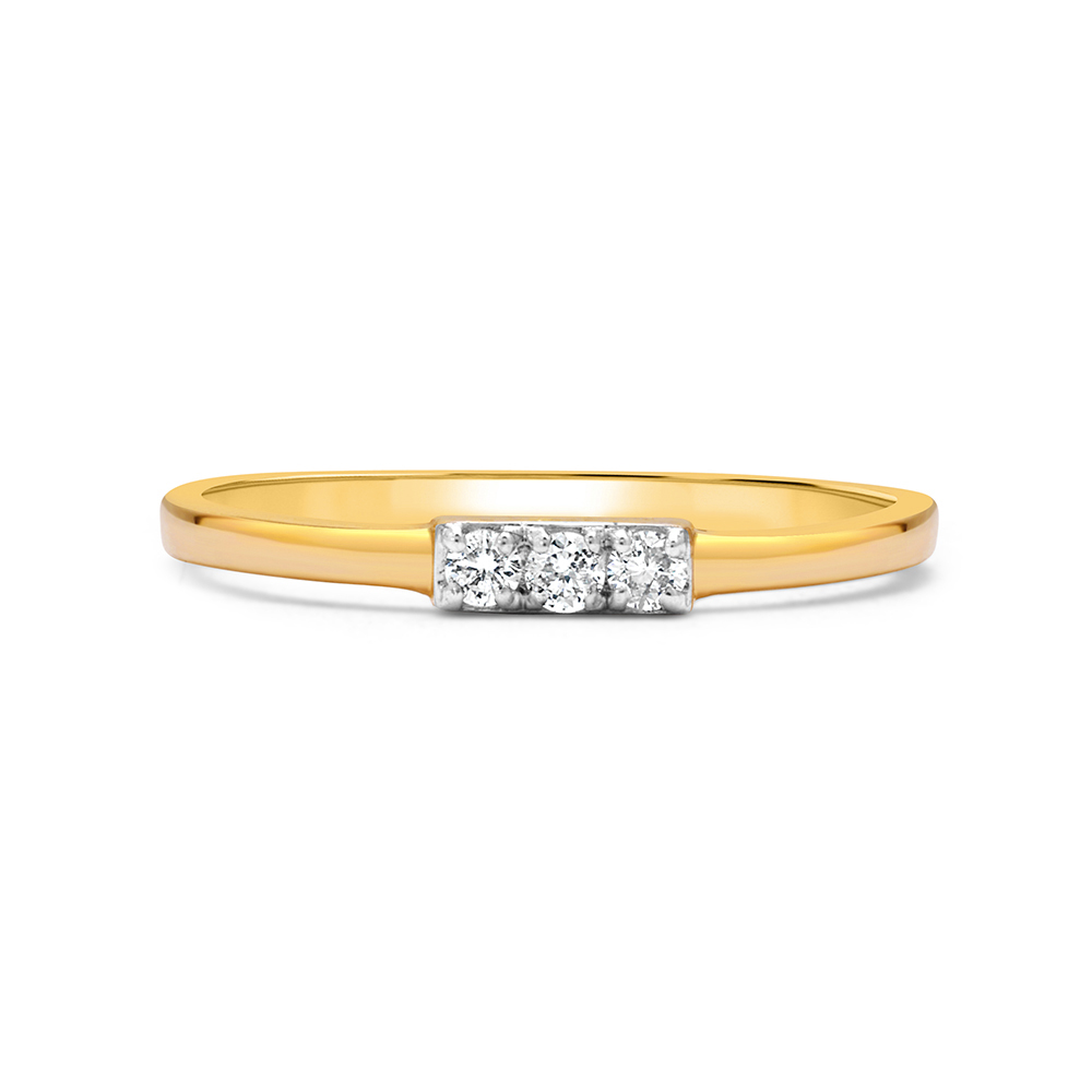 14KT Yellow Gold Summer Frost Diamond Finger Ring,,hi-res image number null