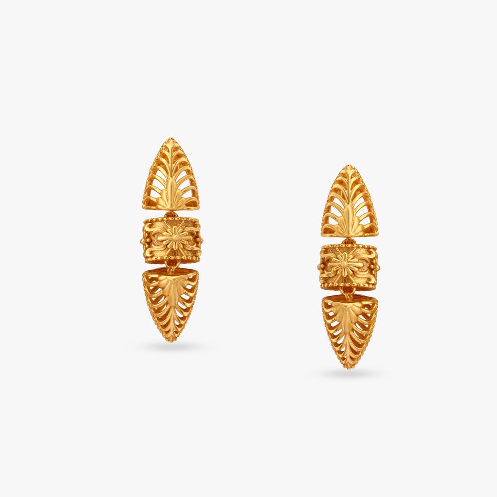 

Timeless Floral Gold Jhumka Earrings