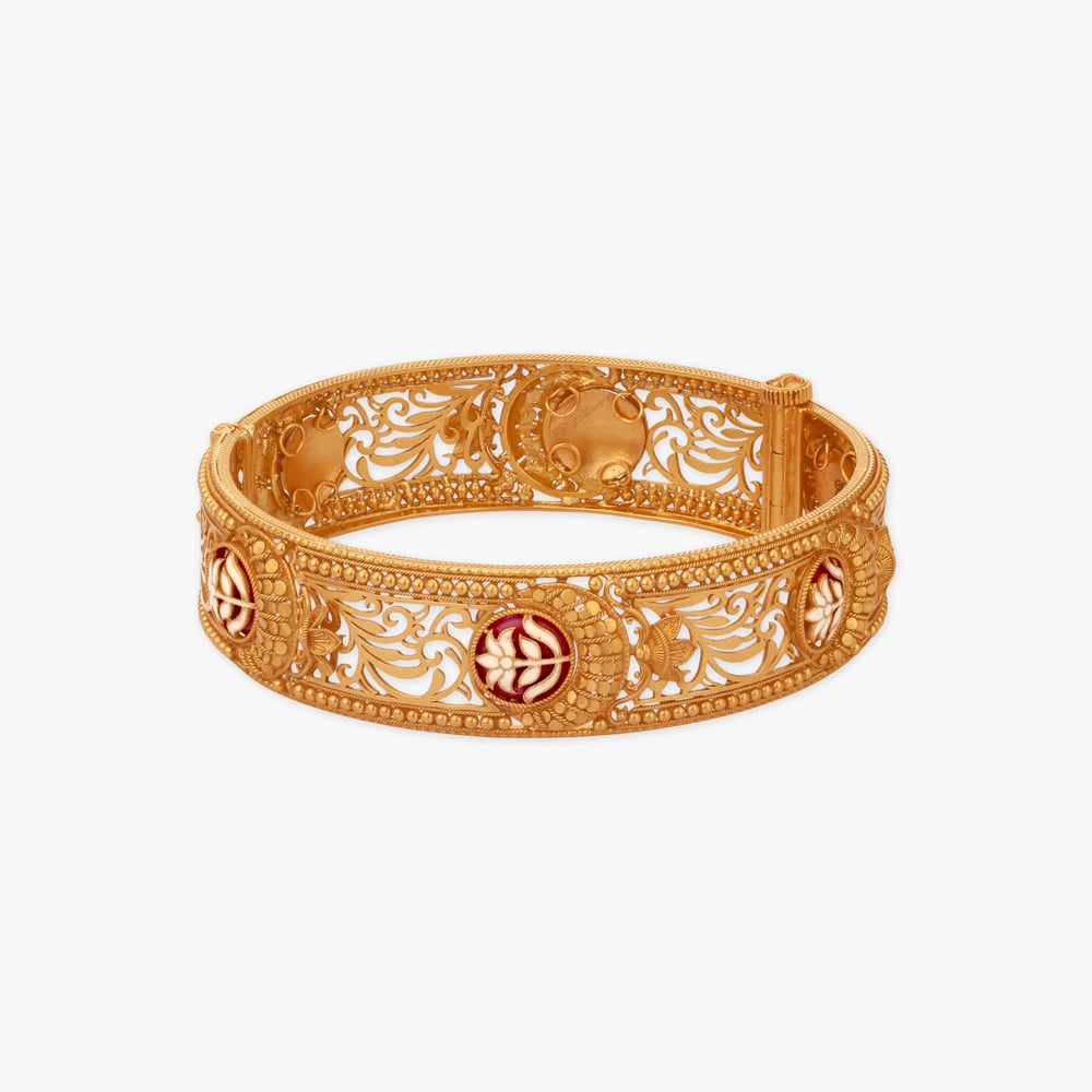 Lunar Veil Gold Bangle,,hi-res image number null