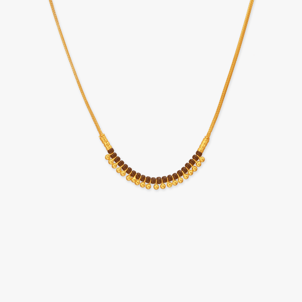 

Contemporary Curve Gold Mangalsutra