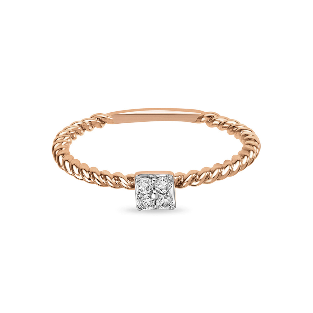 14 KT Rose Gold Charming Diamond Ring,,hi-res image number null