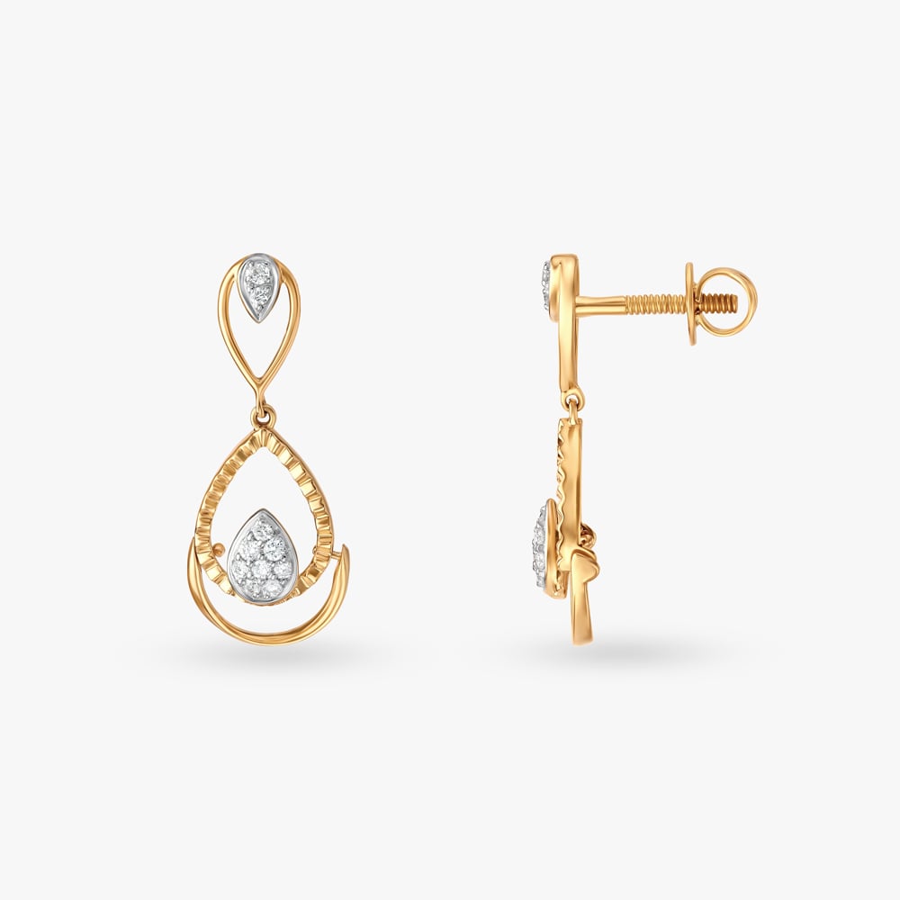 Graceful Diamond Drop Earrings,,hi-res image number null