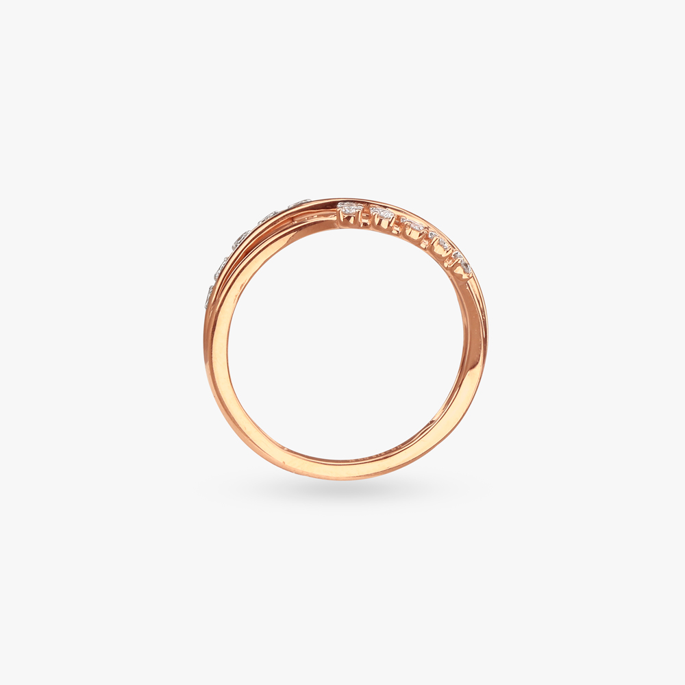 Glowing Wave Diamond Finger Ring,,hi-res image number null