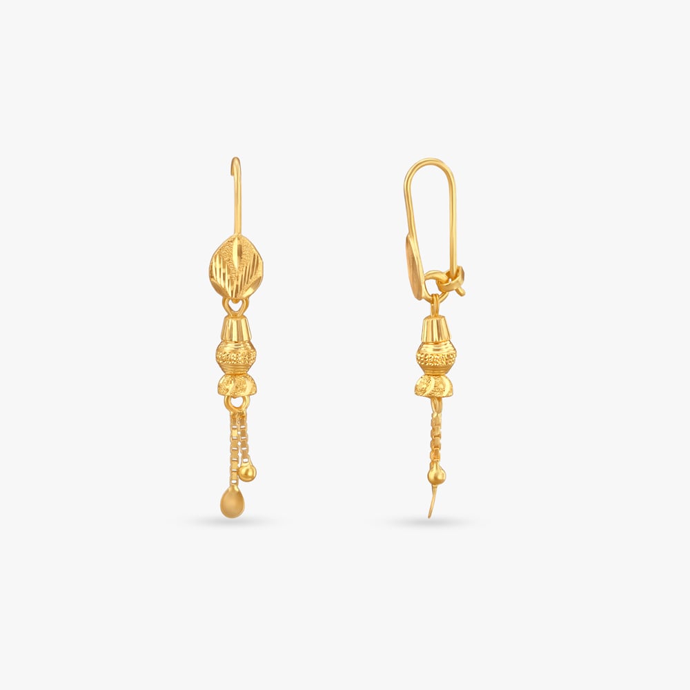 

Leaf Trail Gold Hoop Earrings
