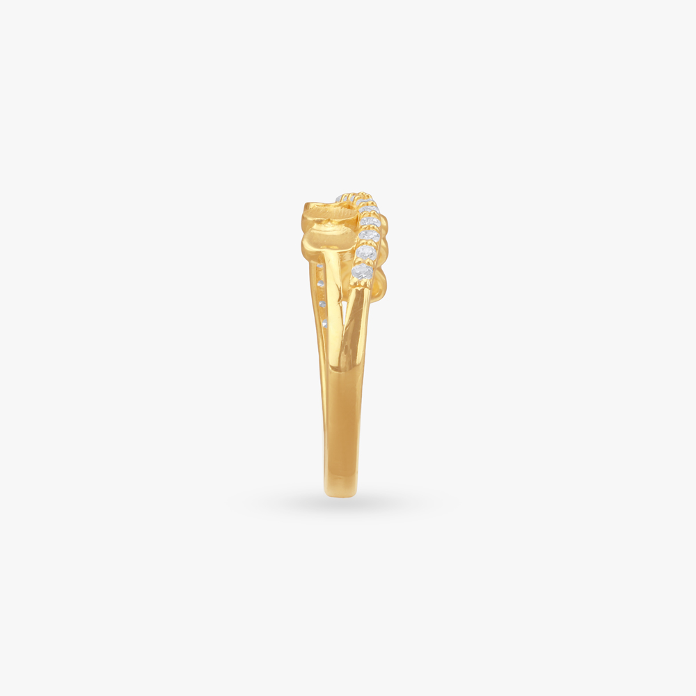 Leafline Curve Gold Ring,,hi-res image number null