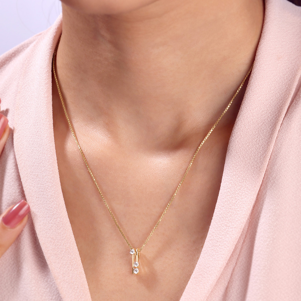 Chic Ladder Diamond Pendant,,hi-res image number null