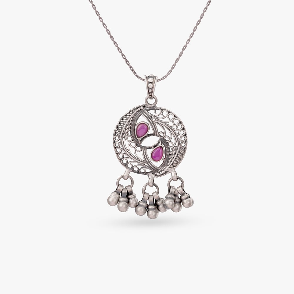 

Swirl Melody Silver Pendant