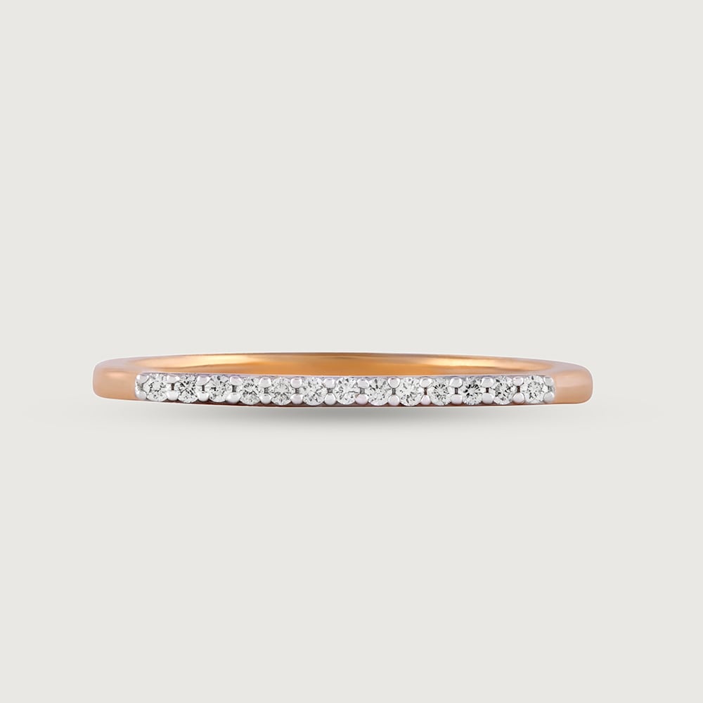 Classic Sleek Gold & Diamond Finger Ring,,hi-res image number null