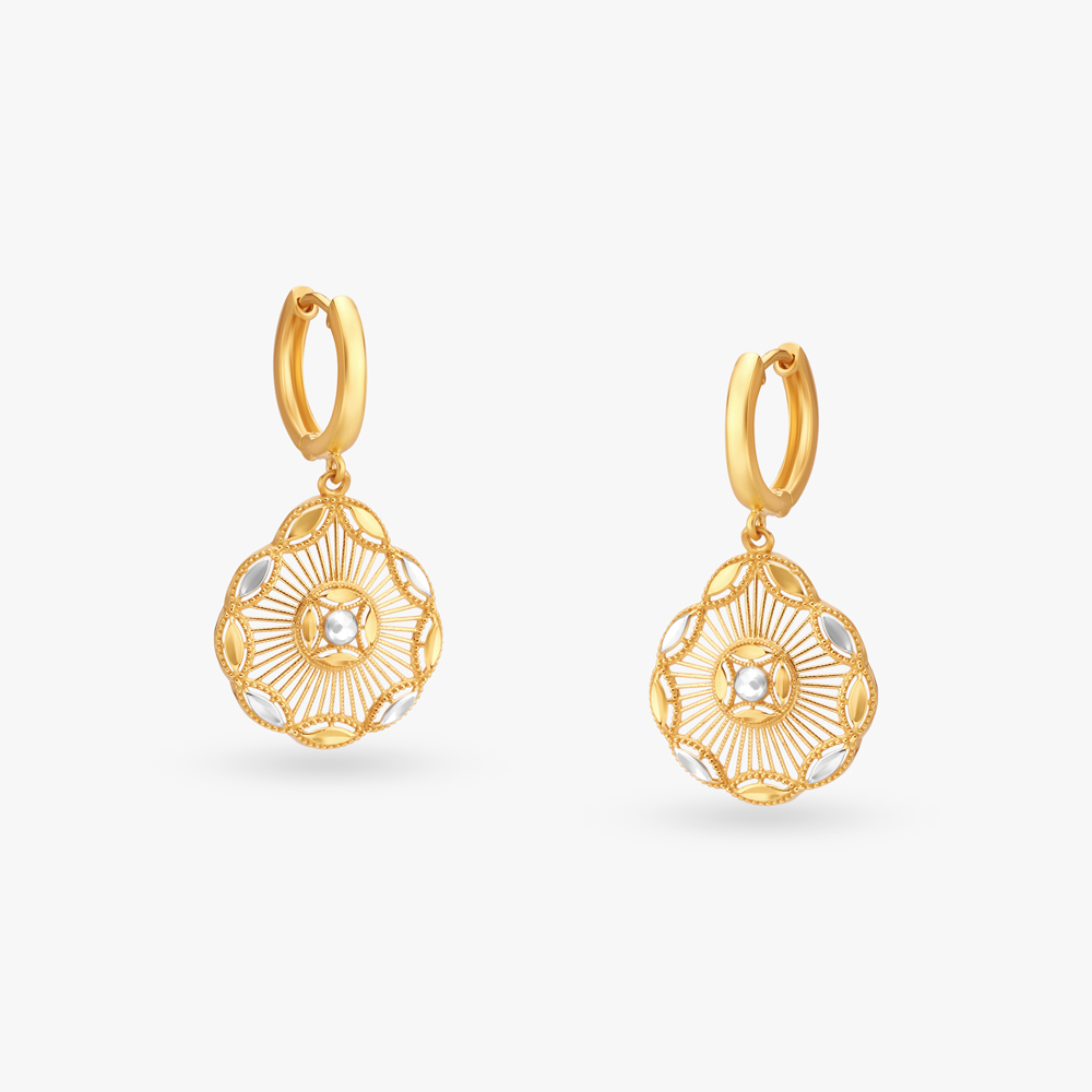 Circular Gold Hoop Earrings,,hi-res image number null
