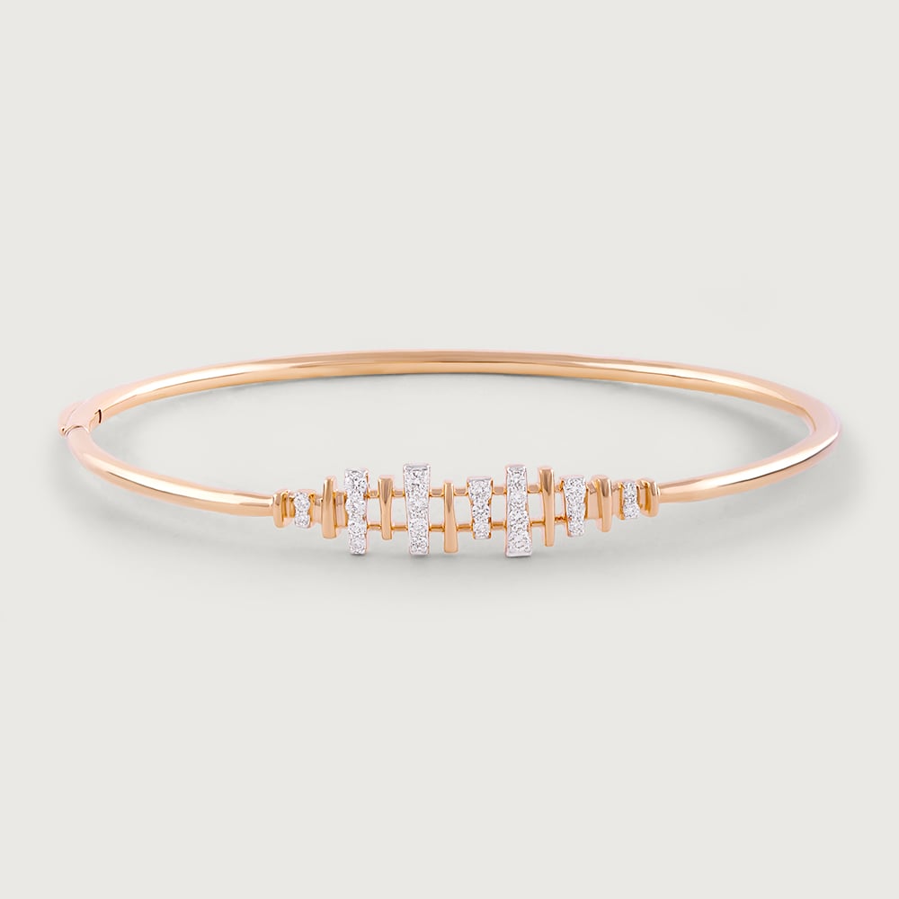 Luminous Connect Gold & Diamond Bangle,,hi-res image number null