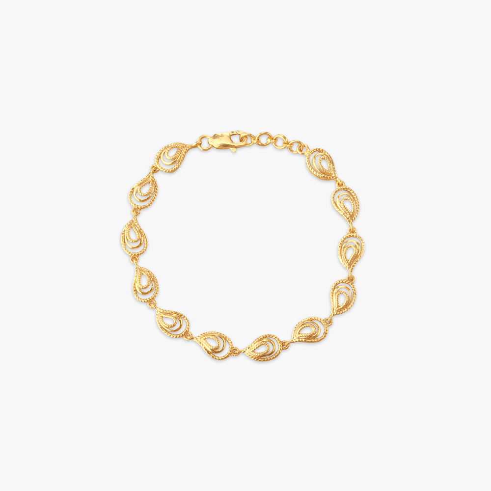 

Elegant Teardrop Gold Bracelet