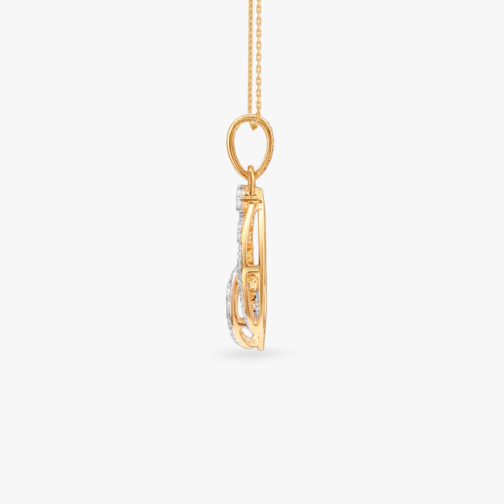 Spiralled Spark Diamond Pendant and Earrings Set,,hi-res image number null