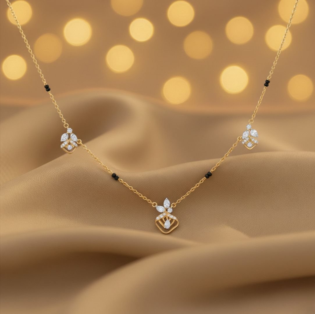 

Floral Grace Diamond Mangalsutra