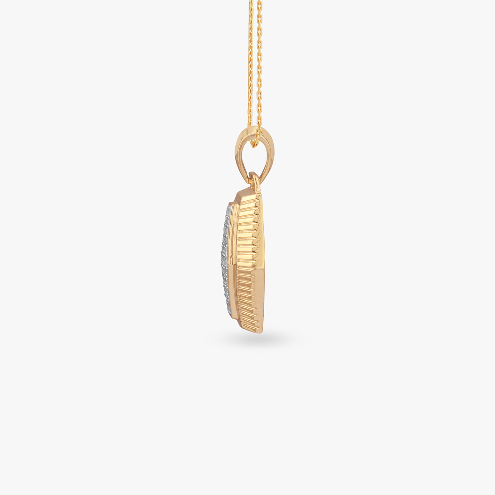 Hexagon Shield Diamond Pendant For Men,,hi-res image number null
