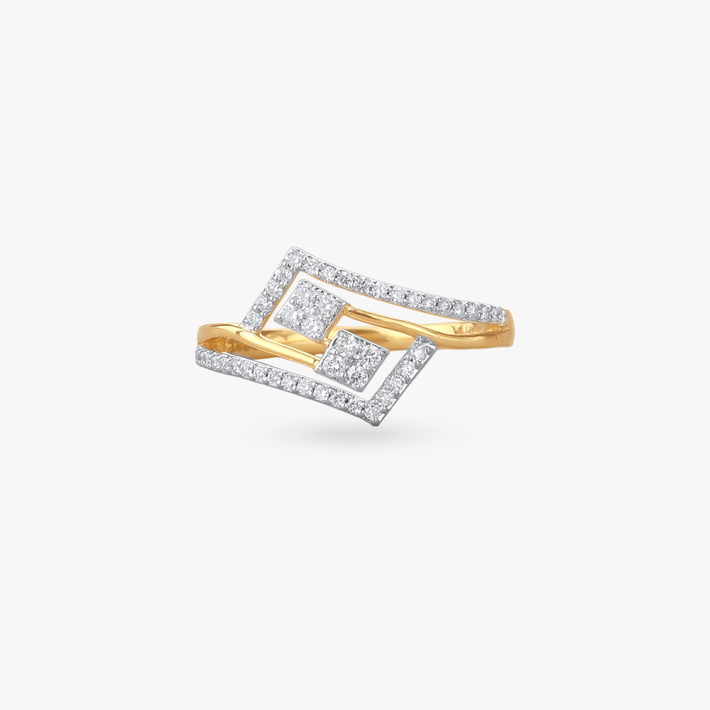 Layered Frame Diamond Ring,,hi-res image number null