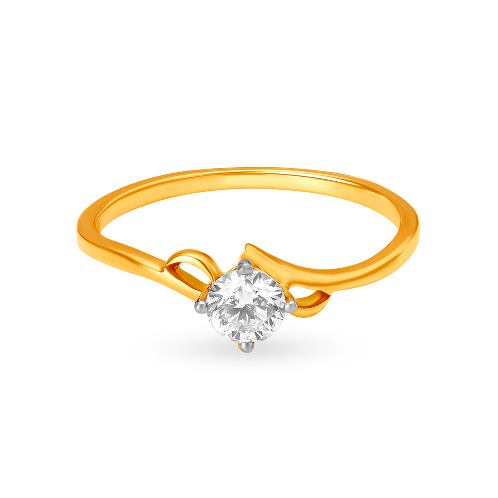 Timeless Flowerbud Single Stone Solitaire Ring,,hi-res image number null