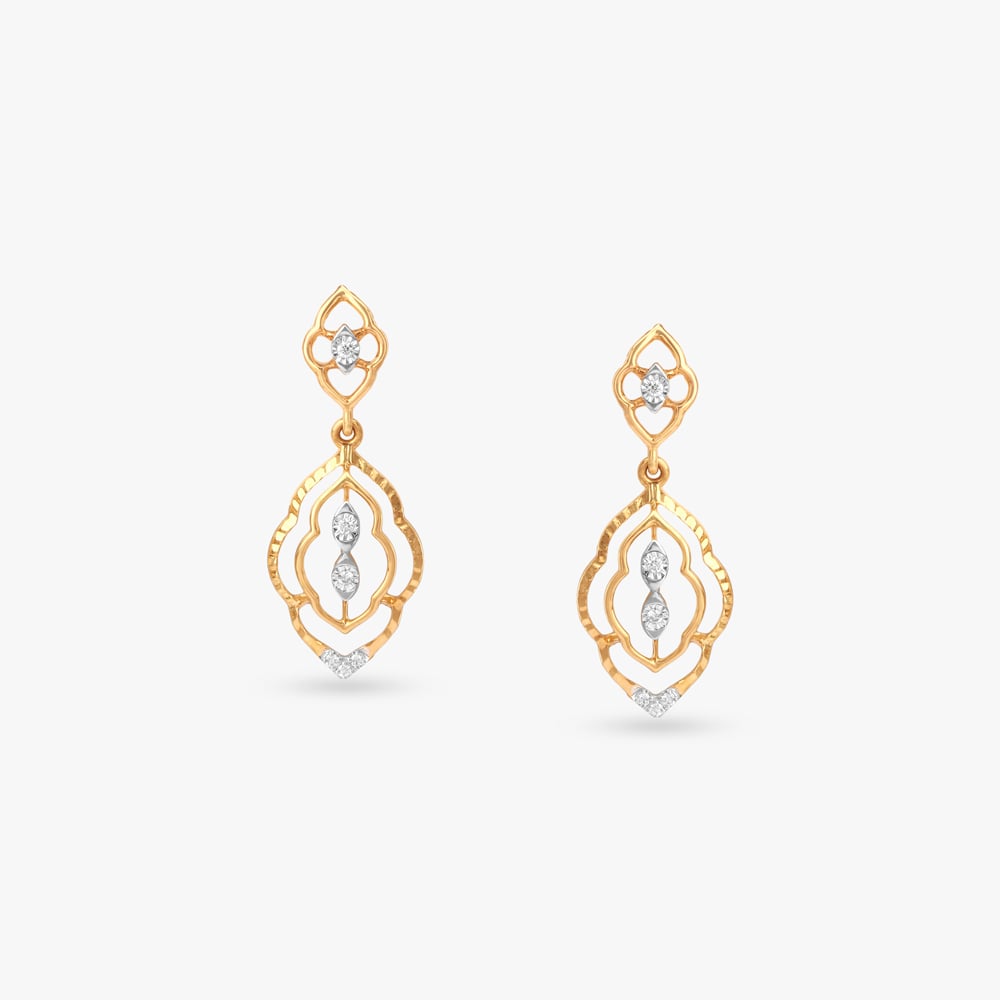 Heritage Glow Diamond Drop Earrings,,hi-res image number null