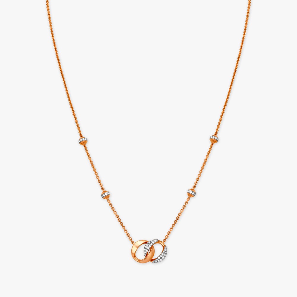 Entwined Diamond Necklace,,hi-res image number null