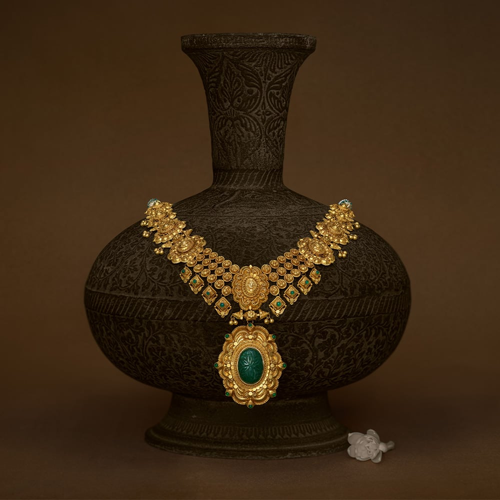 Grandiose Necklace Set with Chitrai Work,,hi-res image number null