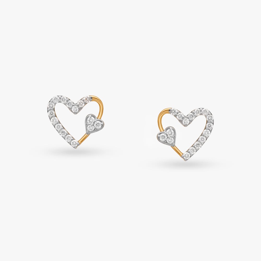 

Charming Hearts Diamond Stud Earrings