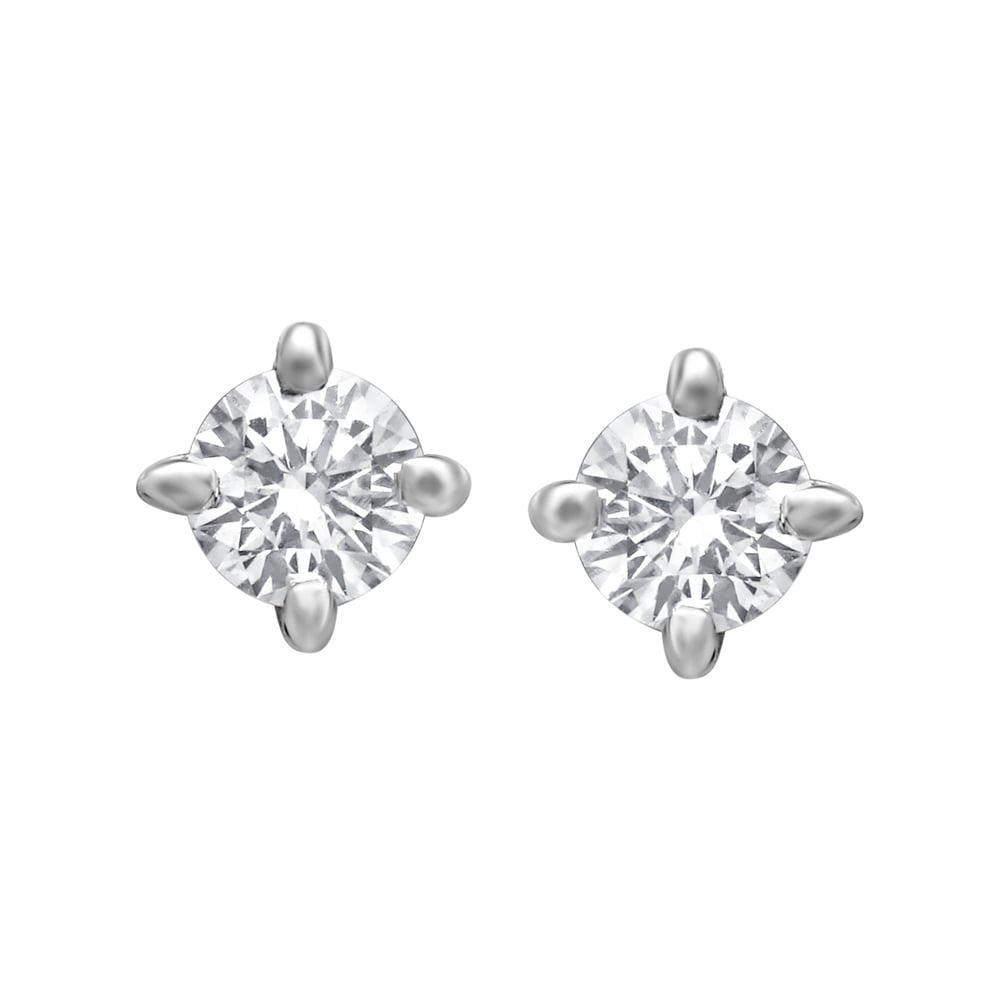 Contemporary Single Stone Diamond Stud Earrings,,hi-res image number null